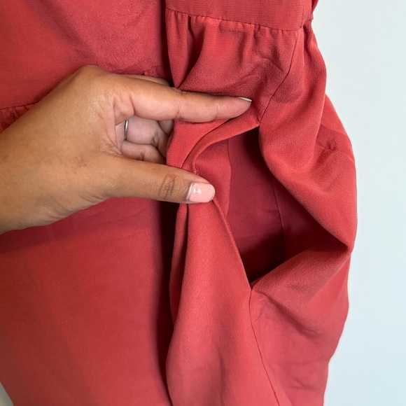 NWT Madewell Silk Red Racerback Mini Dress - Picture 6 of 10